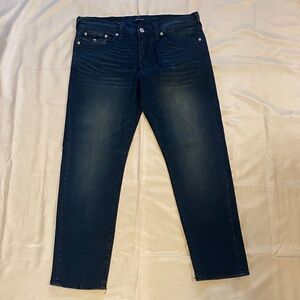 True Religion Men's Slim Straight Jeans in Dark Indigo